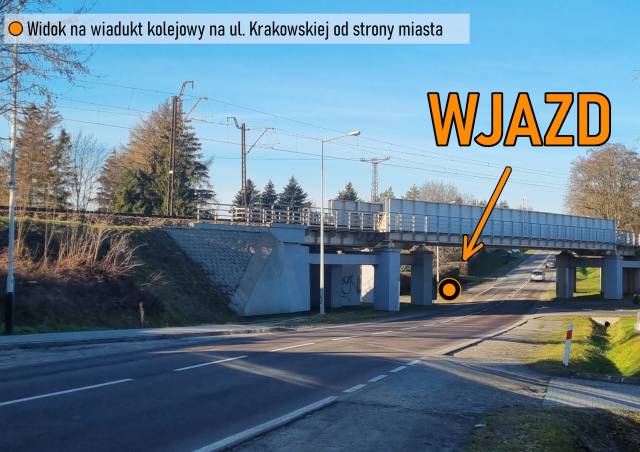 Wjazd na teren Punktu Selektywnego Zbierania Odpadów Komunalnych przy ul. Krakowskiej 35AB w Jarosławiu