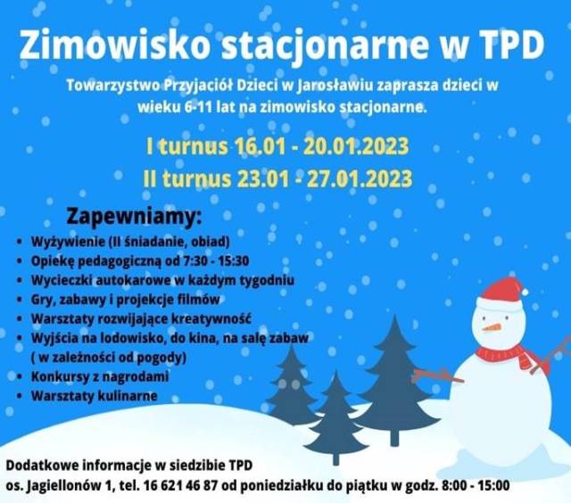 Zimowisko stacjonarne w Towarzystwo Przyjaciół Dzieci