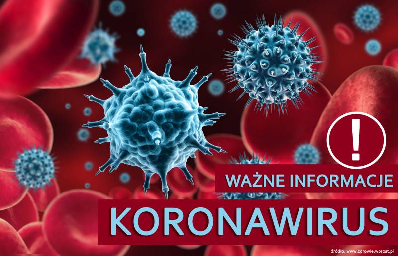 Grafika - ważne informacje koronawirus.