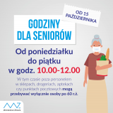 Od 15 października godziny dla seniorów. W godz. 10.00-12.00 poza personelem w sklepach, aptekach, drogeriach czy punktach pocztowych moga przebywać tylko osoby powyżej 60 roku zycia.