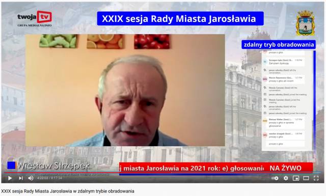 Wiceprzewodniczący Rady Miasta Jarosławia Wiesław Strzępek.