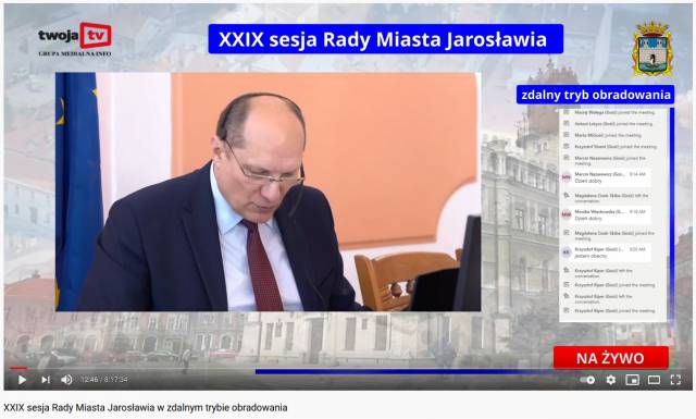 Przewodniczący Rady Miasta Jarosławia Szczepan Łąka.