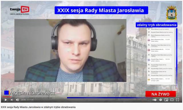 Radny Rady Miasta Jarosławia Marcin Nazarewicz.