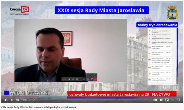 Radny Rady Miasta Jarosławia Witold Duszyński.