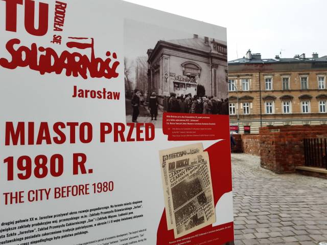 Fragment wystawy "Tu rodziła się Solidarność"