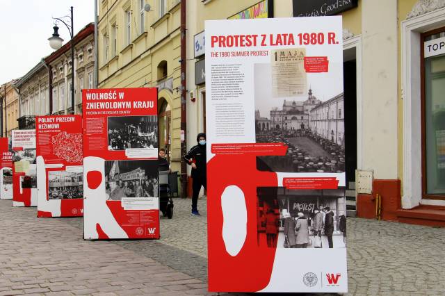 Fragment wystawy "Tu rodziła się Solidarność" - ul. Grodzka