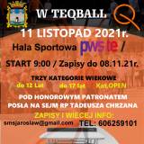 Plakat informujący o Otwartych Mistrzostwach Miasta Jarosławia w Teqball.