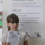 Uczestniczka otwarcia projektu termomodernizacji SP 11